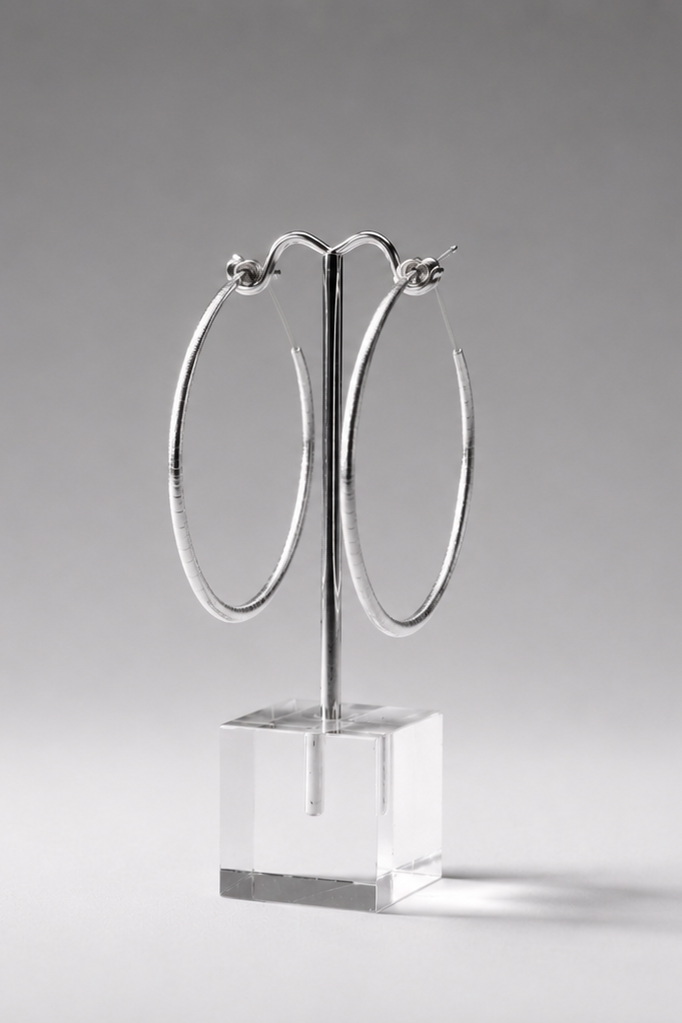 Solène Hoops in Silver