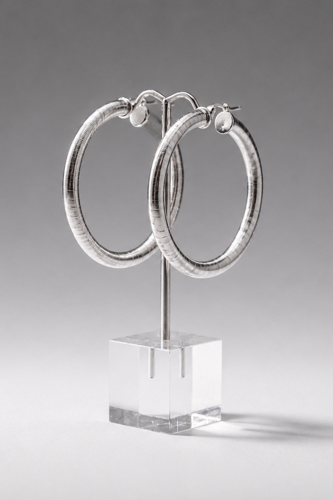 Sienna Hoops in Silver