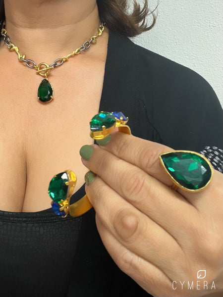Crystal Bridge Cuffs Set