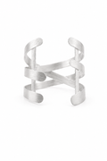 Linea Twist Cuff in Silver