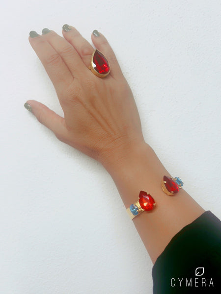 Crystal Bridge Cuffs Set