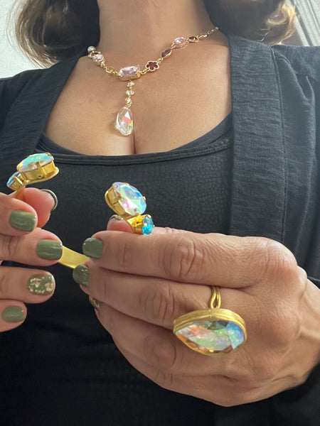 Crystal Bridge Cuffs Set