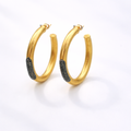 Sena Hoops with Swarovski crystals in Black