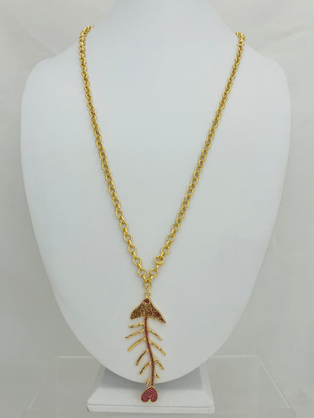 Sculptural fish pendant