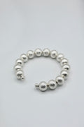 Luna Bead Cuff in Silver