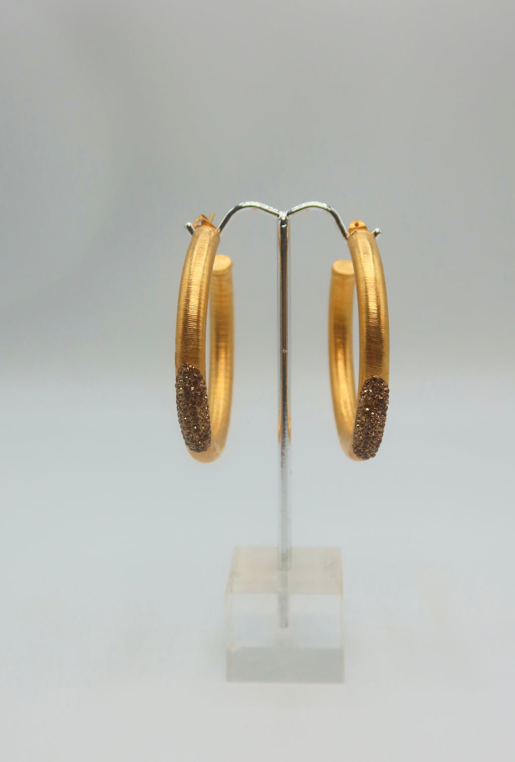 Sena Hoops with Swarovski crystals in Gold