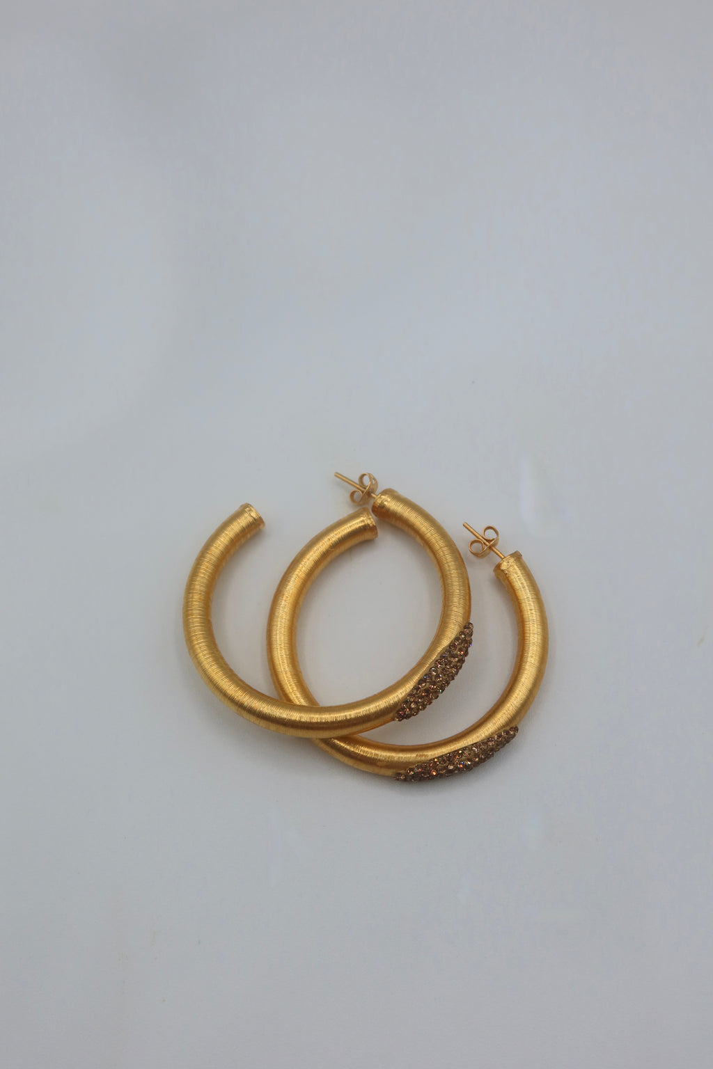 Sena Hoops with Swarovski crystals in Gold
