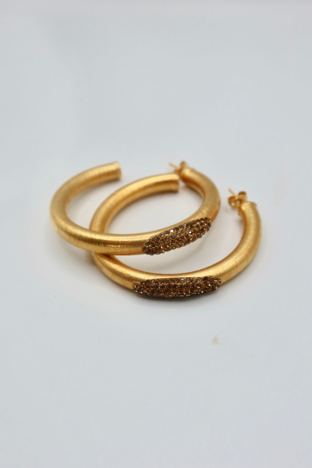 Sena Hoops with Swarovski crystals in Gold