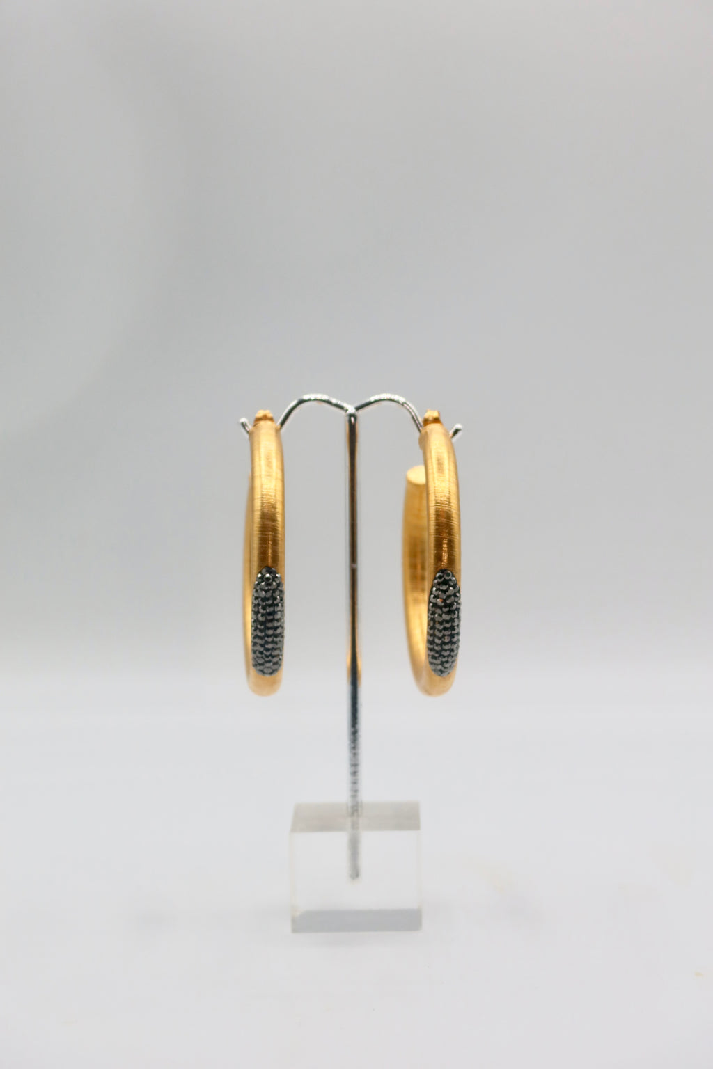 Sena Hoops with Swarovski crystals in Black