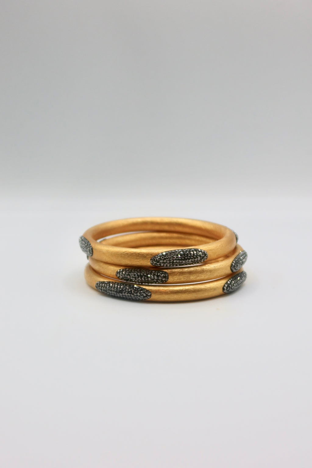 Narin Bangles with Swarovski Crystals in Black