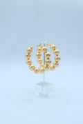 Celeste Bead Hoops in Gold