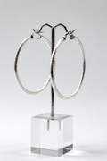 Elara Hoops in Silver