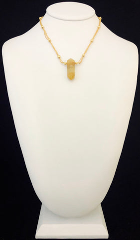 TRIPLE CHAIN WITH AGATE STONE
