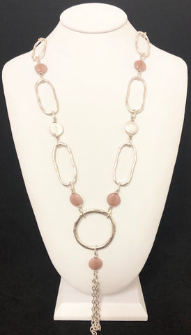 ZAMAC PINK AGATE NECKLACE