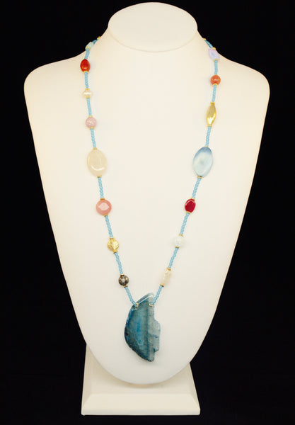 FULL COLOR AGATA STONE NECKLACE