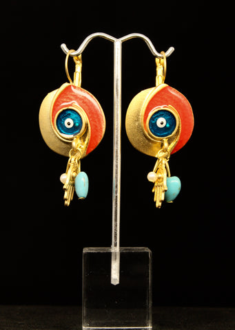 BLUE EYE EARRING