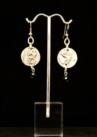 SILVER COIN EARRINGS