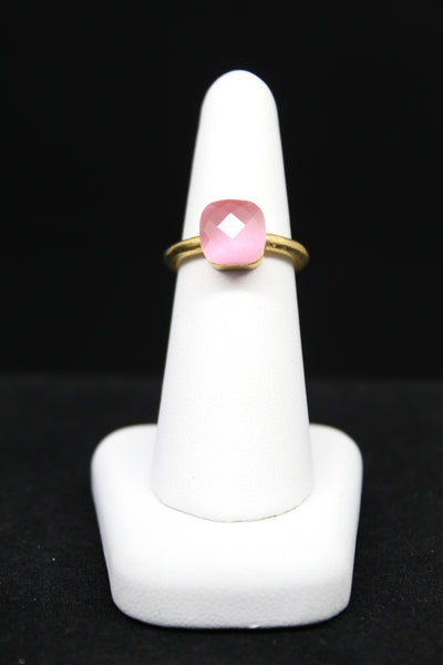 FACETED CRISTAL RING