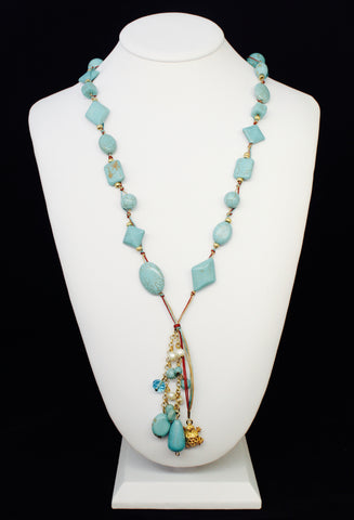 TURQUOISE CHARM NECKLACE