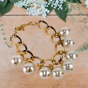 Pearls ball bracelet